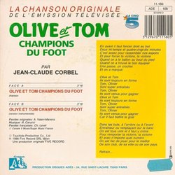Olive et Tom Champions du Foot Trilha sonora (Various Artists, Jean-Claude Corbel) - CD capa traseira