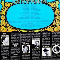L'Age D'Or Du Music-Hall Ścieżka dźwiękowa (Various Artists) - Tylna strona okladki plyty CD
