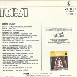 Getting Straight Soundtrack (Ronald Stein) - CD Back cover