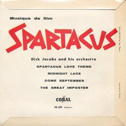 Spartacus Ścieżka dźwiękowa (Alex North) - Tylna strona okladki plyty CD