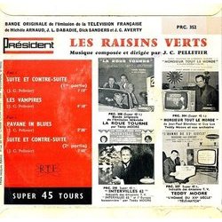 Les Raisins verts Soundtrack (Jean-Claude Pelletier) - CD Back cover