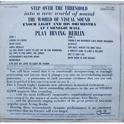 Enoch Light And His Orchestra At Carnegie Hall Play Irving Berlin サウンドトラック (Various Artists, Irving Berlin, Enoch Light) - CD裏表紙