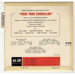 Pige pour Cendrillon Soundtrack ( Louiguy) - CD Back cover