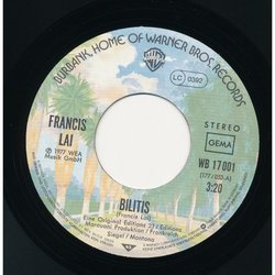 Bilitis サウンドトラック (Francis Lai) - CDインレイ