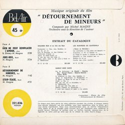 Dtournement de Mineures サウンドトラック (Michel Magne) - CD裏表紙