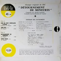 Dtournement de Mineures Soundtrack (Michel Magne) - CD Back cover