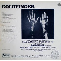 Goldfinger Soundtrack (John Barry, Shirley Bassey) - CD Back cover