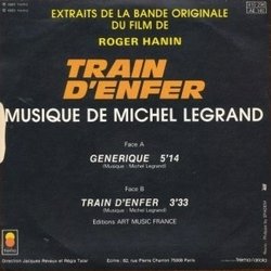 Train d'Enfer Ścieżka dźwiękowa (Michel Legrand) - Tylna strona okladki plyty CD