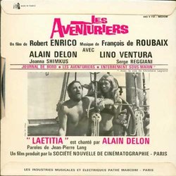 Les Aventuriers サウンドトラック (Alain Delon, Franois de Roubaix) - CD裏表紙