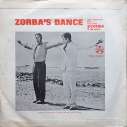 Zorba's Dance Ścieżka dźwiękowa (Marcello Minerbi, Mikis Theodorakis) - Tylna strona okladki plyty CD