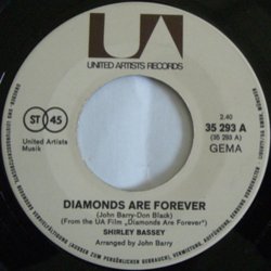 Diamonds Are Forever サウンドトラック (Various Artists, John Barry, Shirley Bassey) - CDインレイ