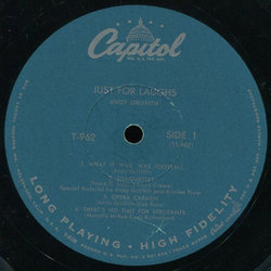 Just For Laughs Ścieżka dźwiękowa (Various Artists, Andy Griffith) - wkład CD