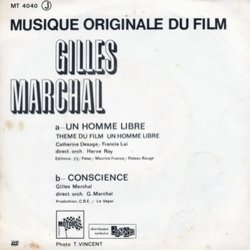 Un Homme libre Soundtrack (Francis Lai, Gilles Marchal) - CD-Rckdeckel
