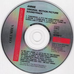Annie サウンドトラック (Various Artists, Charles Strouse) - CDインレイ