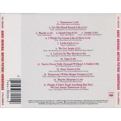 Annie サウンドトラック (Various Artists, Charles Strouse) - CD裏表紙