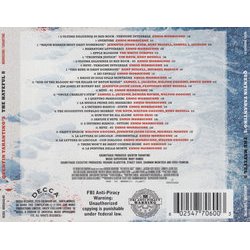 The Hateful Eight Ścieżka dźwiękowa (Various Artists, Ennio Morricone) - Tylna strona okladki plyty CD
