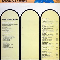 Tintin: Solens Tempel Soundtrack (Jacques Brel, Franois Rauber) - CD Back cover