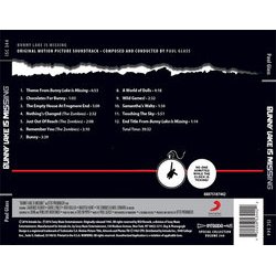 Bunny Lake is Missing Ścieżka dźwiękowa (Paul Glass) - Tylna strona okladki plyty CD