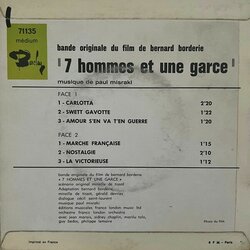 7 Hommes Et Une Garce 声带 (Paul Misraki) - CD后盖