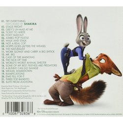 Zootopia Soundtrack (Michael Giacchino) - CD Back cover