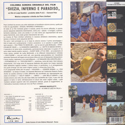 Svezia,Inferno E Paradiso Soundtrack (Piero Umiliani) - CD Back cover