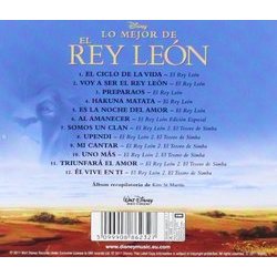 Lo Mejor de El Rey Leon サウンドトラック (Hans Zimmer) - CD裏表紙