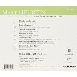 Marie Heurtin Trilha sonora (Sonia Wieder-Atherton) - CD capa traseira