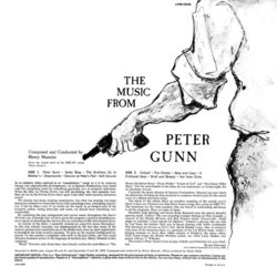 The Music from Peter Gunn Soundtrack (Henry Mancini) - CD Back cover