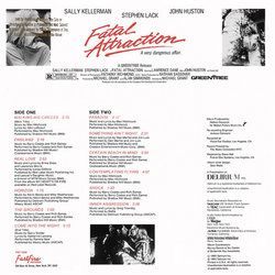 Fatal Attraction Ścieżka dźwiękowa (Various Artists, Nathan Sassover) - Tylna strona okladki plyty CD