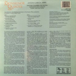 The Monsignor Quixote Suite Soundtrack (Antn Garca Abril) - CD Back cover