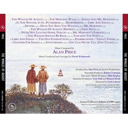 The Whales of August Ścieżka dźwiękowa (Alan Price) - Tylna strona okladki plyty CD