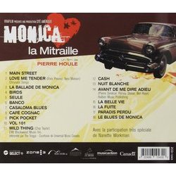 Monica la mitraille Ścieżka dźwiękowa (Michel Cusson) - Tylna strona okladki plyty CD