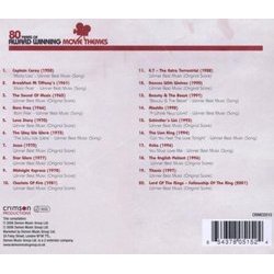 80 Years of Award Winning Movie Themes Soundtrack (Various Artists) - CD Back cover