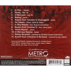 Life in a Metro Trilha sonora (Pritam Chakraborty) - CD capa traseira