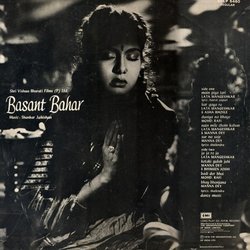 Basant Bahar Soundtrack (Various Artists, Shankar Jaikishan, Hasrat Jaipuri, Shailey Shailendra) - CD Back cover