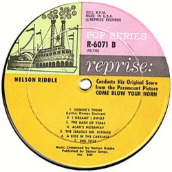 Come Blow Your Horn Ścieżka dźwiękowa (Nelson Riddle) - wkład CD