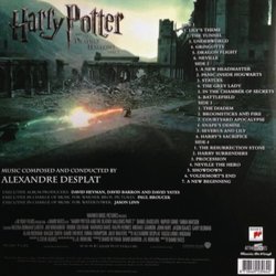 Harry Potter and the Deathly Hallows: Part 2 Soundtrack (Alexandre Desplat) - CD Back cover