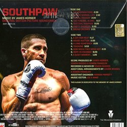 Southpaw サウンドトラック (James Horner) - CD裏表紙
