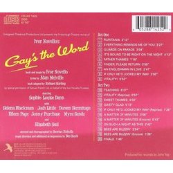 Gays The Word Soundtrack (Alan Melville, Ivor Novello) - CD Trasero