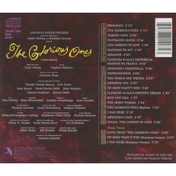 The Glorious Ones Soundtrack (Lynn Ahrens, Stephen Flaherty) - CD Back cover