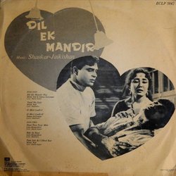 Dil Ek Mandir Ścieżka dźwiękowa (Shankar Jaikishan, Hasrat Jaipuri, Suman Kalyanpur, Lata Mangeshkar, Mohammed Rafi, Shailey Shailendra) - Tylna strona okladki plyty CD