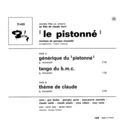 Le Pistonn サウンドトラック (Georges Moustaki) - CD裏表紙