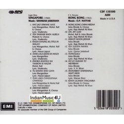 Singapore / Hong Kong Ścieżka dźwiękowa (O.P.Nayyar , Various Artists, Shankar Jaikishan) - Tylna strona okladki plyty CD