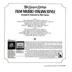Film Music Italian Style Soundtrack (Various Artists) - CD Back cover