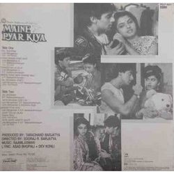 Maine Pyar Kiya Soundtrack (Raamlaxman , Various Artists, Asad Bhopali, Dev Kohli) - CD Back cover