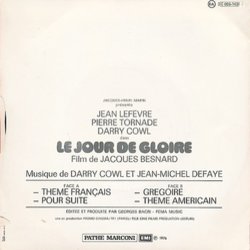 Le Jour de Gloire Trilha sonora (Darry Cowl, Jean-Michel Defaye) - CD capa traseira