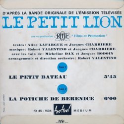 Le Petit Lion Soundtrack (Jacques Charrire, Robert Valentino) - CD Trasero