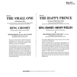 The Small One / The Happy Prince サウンドトラック (Bing Crosby, Bernard Herrmann, Orson Welles, Victor Young) - CD裏表紙