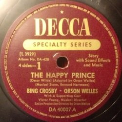 The Happy Prince Colonna sonora (Bernard Herrmann, Victor Young) - Copertina posteriore CD