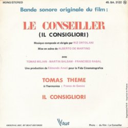 Le Conseiller Soundtrack (Riz Ortolani) - CD Back cover